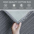 KOZYFLY Washable Runner Rug, 2x8 Ft for Hallways, Kitchen Runner with Rubber Backing, Grey Braided Cotton