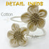 Curtain Tiebacks for Curtains, Boho Holdbacks with Flower Decor, Jute Rope Tie Backs for Indoor Outdoor Use, Set of 4