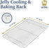 Ultra Cuisine Stainless Steel Baking Rack - 10x14.75 inch Jelly Roll Pan Rack - Grill Rack - Baking Sheet - Oven Safe - Dishwasher Safe - Heavy Duty Wire Cooling Rack for Cooking Baking and Roasting by Ultra Cuisine