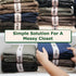 ECOHomes Bed Sheet Organizer and Storage - Cream Elastic Bedding Band Labels for Linen Closet (Queen 4PCs Pack)