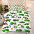 Set Sets Set 1 1 Comforter Green Tractor: Twin Size Cartoon Excavator Truck Car Bedding for Boys Kids Teens Toddler