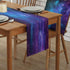 Dining Table Runner Dresser Scarf, Linen Burlap Fabric Galaxy Stars in Space Washable Table Runners 72 Inches