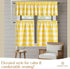 3 Set, 2 26x36 Inch 54x18 Inch, Native Fab Buffalo Check Short Window Curtains, Piece Tier and Valance Tiers