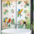decalmile Tropical Parrots on Branch Window Clings, Anti-Collision Glass Window Decals for Doors and Windows
