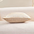 Avigers 18 x 18 Inch Square Beige Gold Abstract Striped Embroidery Cushion Case - Luxury Decorative Pillow Cover