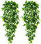 CEWOR 2pcs Fake Hanging Plants, 3.6ft Artificial Ivy Vine for Indoor Outdoor Home Decor (No Baskets)