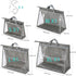 CINPIUK 4 Pack Clear Handbag Dust Bags, Zipper Hanging Storage Organizer for Closet, Grey Purse Storage Bag
