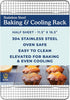 Ultra Cuisine Heavy Duty Cooling Rack, 11.5" x 16.5", 100% Stainless Steel for Cooking and Baking