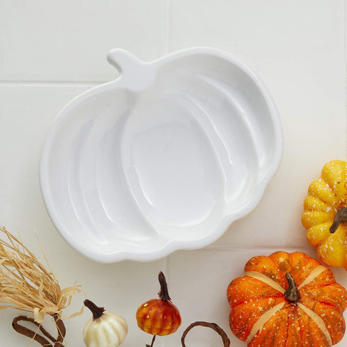 SKL Home Harvest Pumpkin Vanity Tray, White