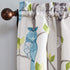 No. 918 Hoot Owl Print Kitchen Curtain Tier Pair, Semi-Sheer, 56" x 24", Mocha