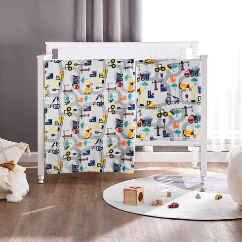 Cozy 30x40 Inch Softan Truck Blanket for Babies, Kids Throw Blanket for Boys and Girls Soft Flannel, Cute Truck Blanket