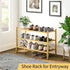 Furshus 3-Tier Closet Bamboo Shoe Rack for Entryway, Stackable | Heavy Duty | Multi-Function, Free Standing Shoe Racks