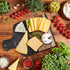 Coloch Black Marble and Acacia Wood Cutting Board, Decorative Chopping Board with Handle for Cheese, Steak, Fruit