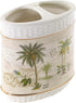 Avanti Linens Colony Palm Collection - Ceramic Toothbrush Holder, Tropical Inspired Bathroom Accessories