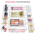 HOUSE DAY Makeup Drawer Organizer Trays - 24 PCS Clear Organizers with Silicone Pads for Desk, Bathroom, Kitchen