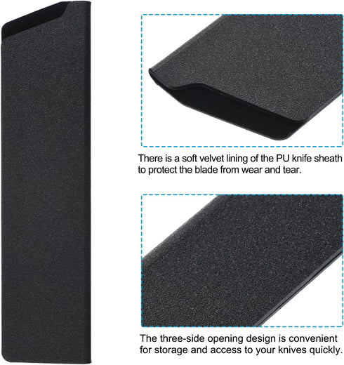 PATIKIL ABS Knife Cover Sleeves for 8" Chef Knife, Universal Knife Sheath for Home Kitchen, Black