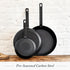Merten & Storck Pre-Seasoned Carbon Steel 12" Frying Pan Skillet - Lightweight, Durable for Indoor Outdoor Cooking