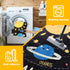 Rug,59"X39.4" Outer Space Kids ABC Alphabet Educational Kids Rugs for Playroom,Non Slip Solar System Galaxy Planets