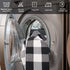 SEEKSEE Cotton Buffalo Plaid Rug, 2'x3' Black and White Checked Washable Doormat