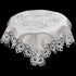 Linens, Art and Things Silver European Lace Table Topper, Small Antique Jacquard Fabric (34 Inch Square)