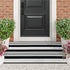 Black/White Striped Front Door Rug 2'X4.3', Cotton Hand Woven Indoor/Outdoor Entryway Rug, Machine Washable Kitchen Mat