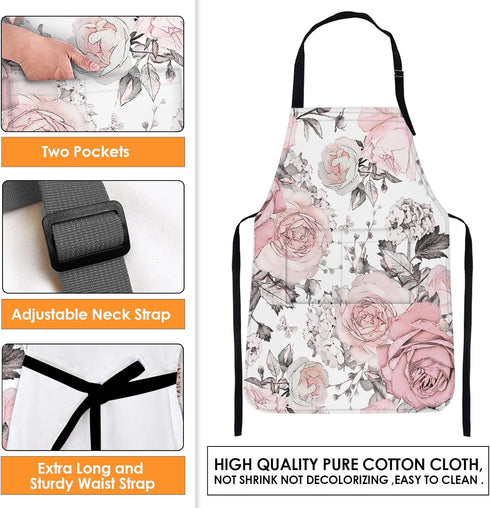 Britimes Apron for Home Kitchen Cooking, Baking, Gardening for Women Men with Pockets