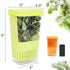 Fresh Herb Keeper for Refrigerator, Clear BPA-Free Herb Saver, Storage Container for Cilantro, Parsley, Thyme, Mint & Asparagus, Preserver Keeps Fresh Herbs for 3 Times Longer, Green & Orange