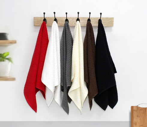 Set 8 100% Set 16x28 COTTON CRAFT Amazing Kitchen Towels - of Terry Towel - Cotton Euro Caf Waffle Weave Dish Towel