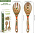 Salad Tongs, Wooden Serving Utensils Set, WOSPONFAN 10-inch Pakkawood for Kitchen Cooking