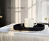 Black Small Oval Tray (10 inch) for Kitchen Counter, Bathroom Vanity Organizer for Coffee Accessories, Serving