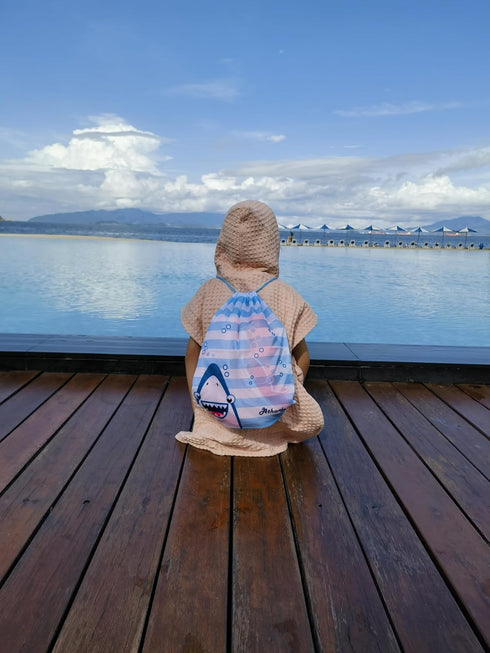1-5 Hooded Bath Towel for Kids Extra Soft Absorbent Bath Poncho for Years Premium Cotton