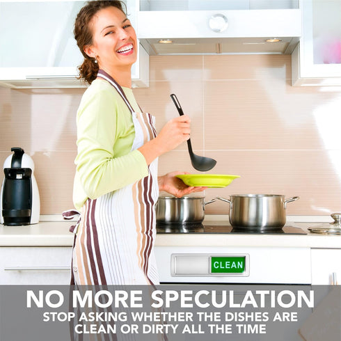 Premium Clean Dirty Dishwasher Magnet - Heavy Duty Sign with Optional Stickers (Red & Green)