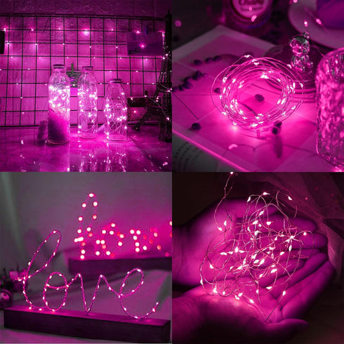 12 Pack 7 20 WATERGLIDE Valentine's Fairy Lights Battery Operated (Included), ft LED Mini String Lights, Waterproof
