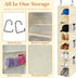 Closet 8 VERONLY Hanging Shoe Organizer for with Shelves,Mesh Pockets-Wider Hanging Shelves for Shoes,Clothes,Hats
