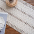Table(12x71in) Alynsehom Macrame Table Runner Cream Beige Boho Table Runners with Tassels Hand Woven Cotton Table