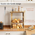 Countertop, 3 WOWLIVE Bamboo Bread Box for Kitchen Large Layers Bread Storage Container for Homemade Bread with Window
