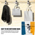12PCS Heavy Duty Laundry Hanging Hooks with Clips, Portable Metal Drying Clip for Bras, Socks, Towels