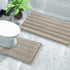 Yimobra Luxury Chenille Bathroom Rugs Set, 2 Piece Non Slip Quick Dry U Shaped Toilet Bath Mat (Camel)