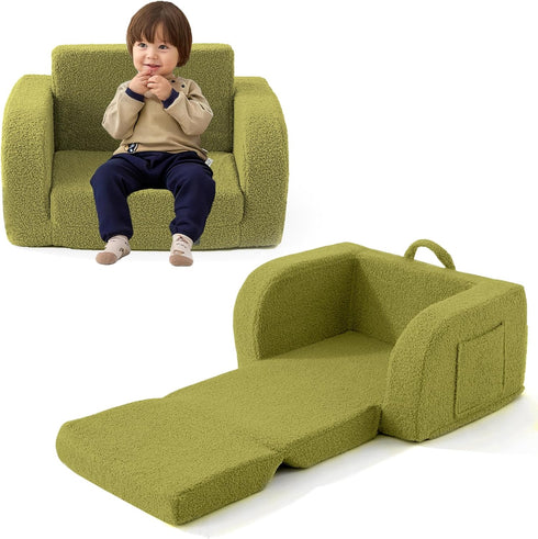 Toddler Couch, 2-in-1 Toddler Chairs Comfy 1-3 Years Old, Toddler Chair for