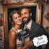 Wedding Photo Booth Props, 8 x 10-Inch Sign, 45 Adhesive Pads, 35 Wooden Sticks for Wedding Backdrop