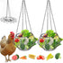 Hanging Chicken Feeder, Chicken Toys for Coop, Foldable Large Poultry Vegetable Fruits