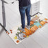 U'Artlines Fall Kitchen Mat - Anti Fatigue Cushioned Comfort Mats, Colorful Pumpkin Kitchen Rugs 17"x28"+17"x47"