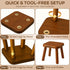 NORDHA 9.3 Inch 1.4 Wooden Stool Chair, Child's Chair, Lightweight Kg, Ideal for Bedroom or Playroom, Durable Taburete