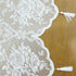 Sheer White Lace Curtain Valance for Kitchen Small Window, Boho Floral Rose Pattern, 1 Panel 52"×18" for Living Room,