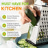 4 Spring Chef Professional Large Parmesan Cheese Grater, Stainless Steel Metal Box Grater with Handle, Sided Handheld