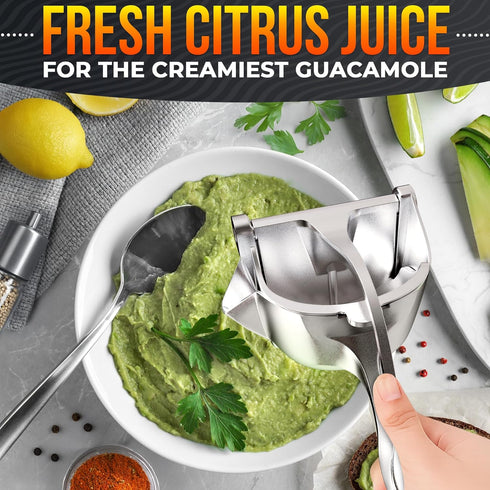 20 oz Hand Juicer Squeezer with Ergonomic Heavy Duty Handle Bowl Aluminum Lemon Juicer with Pour Spout for Mess-Free
