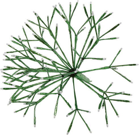 Alpine Corporation 16"H Indoor Holiday 3D Snowflake Ornament - LED Lights, Green Christmas Decoration