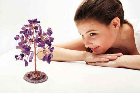 Mina Heal Healing Crystals Tree, Bonsai Tree for Home Decor, Spiritual Gifts for Energy Healing & Prosperity