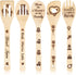 5Pcs Mother's Day Wooden Spoons Utensils Set, Non-Stick Bamboo Cooking Gadget for Mother's Day Gift