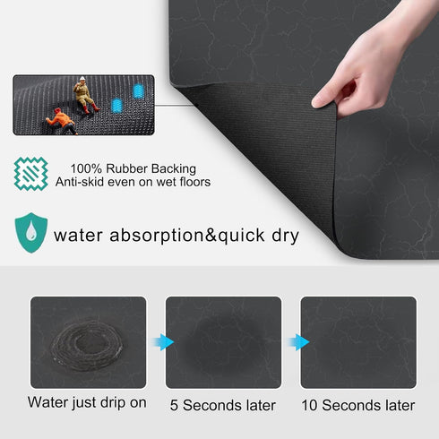 Countertops, 19"x12"Rubber Counter Coffee Maker Mat for Coffee Bar Accessories Fit Under Coffee Machine Mat Backed